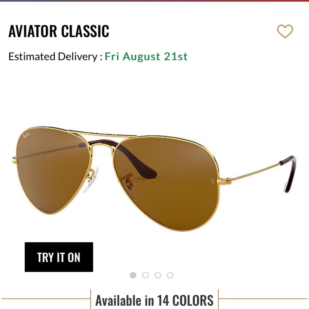 EUC Ray-ban aviator sunglasses